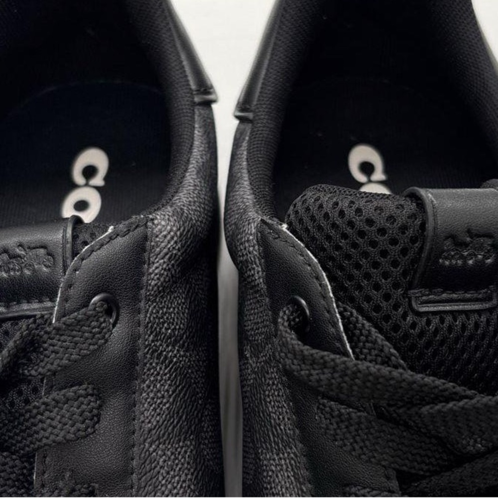 Coach Signature Black Low Top Sneaker Men's Size 12D - Picture 8 of 9